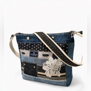 Upcycled Denim Patchwork Crossbody Bag | Handmade One of a Kind